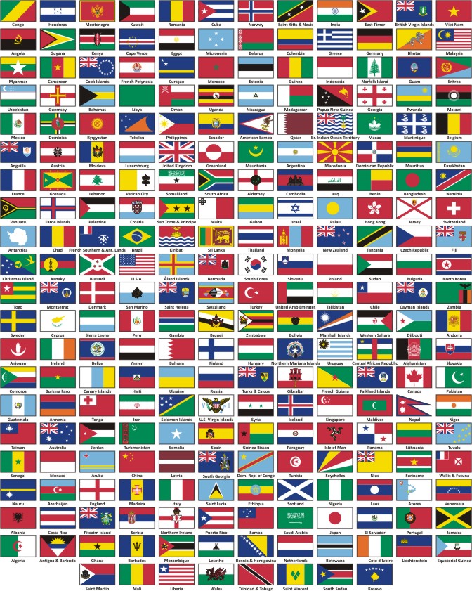 shirt with all flags